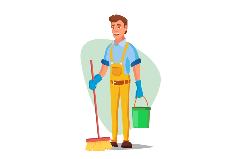 office-cleaning-service-vector-washing-machine-broom-isolated-on-white-cartoon-character-illustration