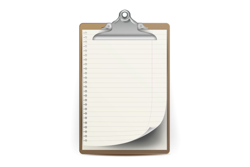 realistic-clipboard-vector-a4-size-top-view-isolated-illustration