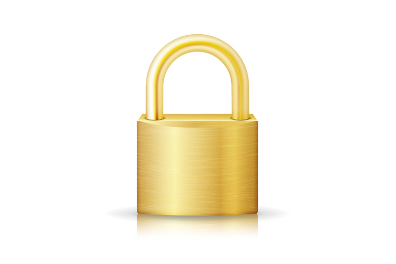 closed-lock-security-gold-icon-isolated-on-white-realistic-protection-privacy-sign