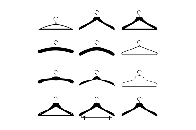 clothes-hangers-icons-set-vector-isolated