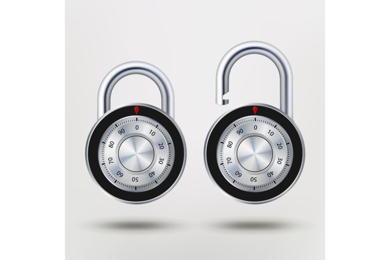 combination-padlock-realistic-metal-vector