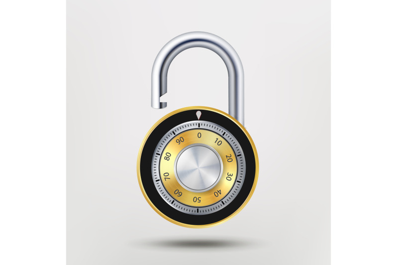 combination-padlock-realistic-metal-vector