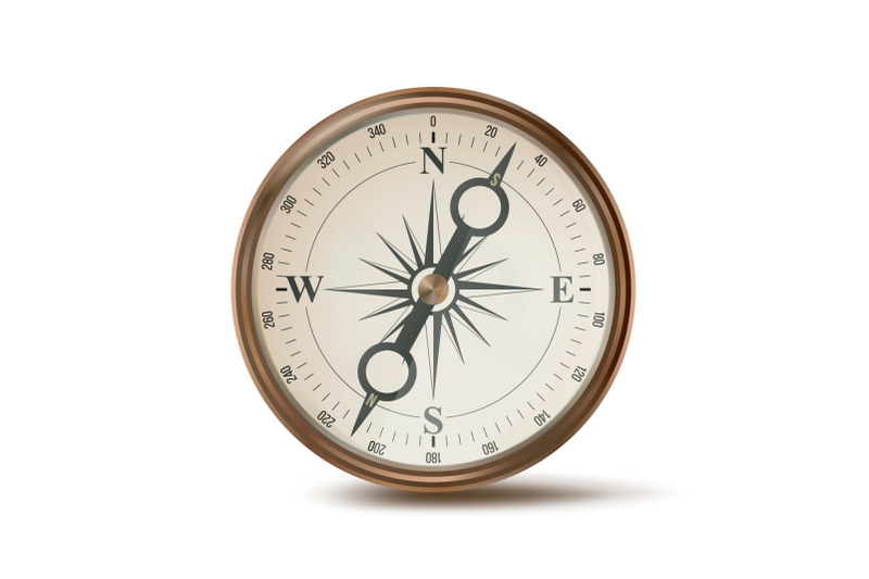 3d-compass-vector-compass-sign-navigation-sign-vintage-style-isolated-on-white-background-illustration