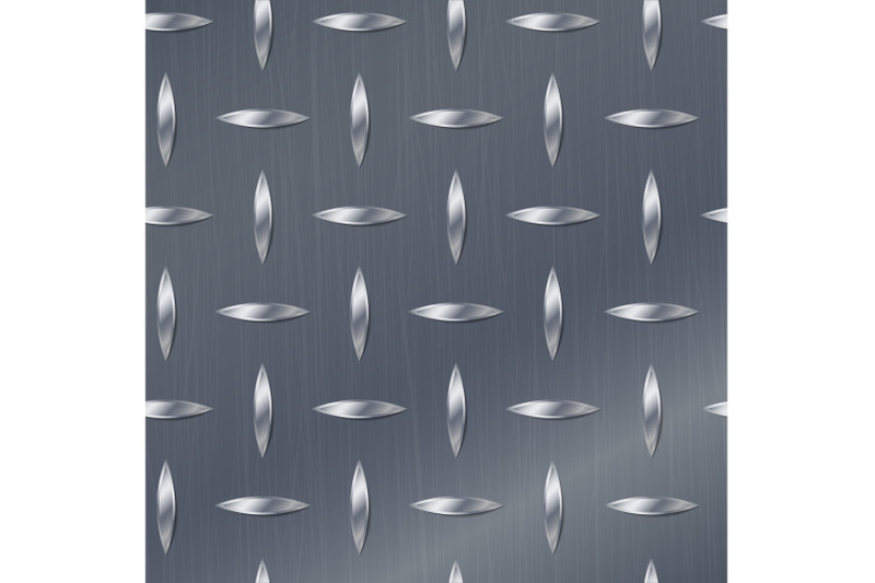 seamless-diamond-metal-background-with-tread-plate-chrome-silver-steel-aluminum-vector-realistic-pattern