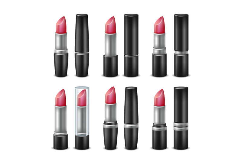 3d-lipstick-set-vector-black-and-silver-tubes-for-woman-lips-make-up-isolated-illustration