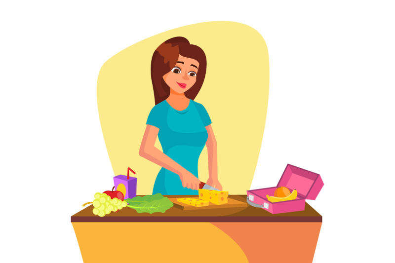 lunch-box-vector-young-woman-making-lunch-in-the-morning-mother-making-breakfast-for-children-healthy-food-isolated-flat-cartoon-character-illustration