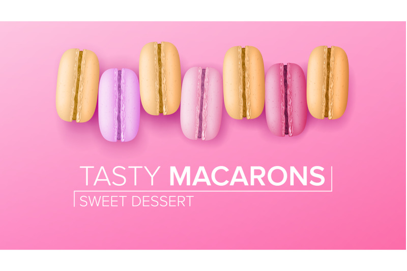 macarons-set-vector-top-view-colourful-sweet-french-macaroons-on-pink-background-illustration