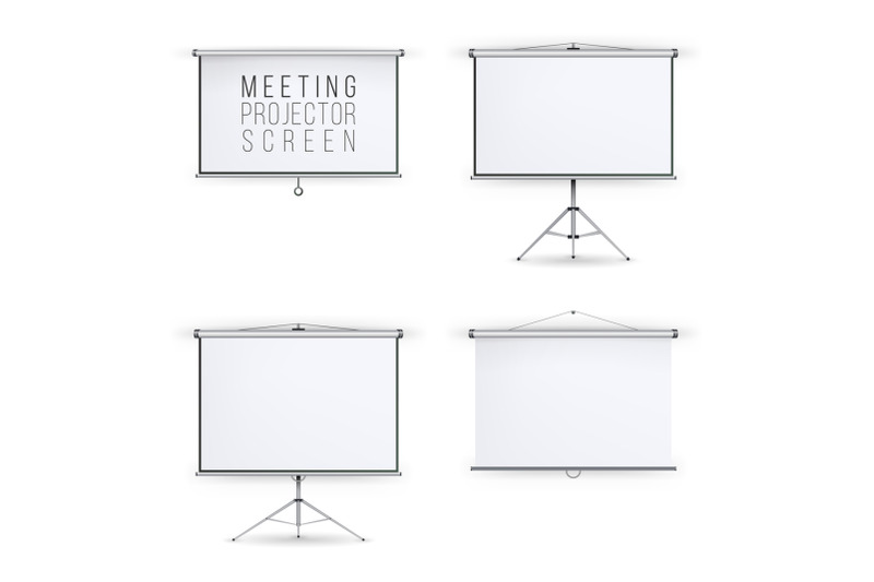 meeting-projector-screen-vector-set