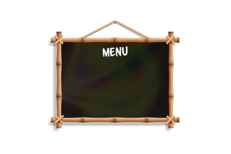 cafe-menu-board-with-bamboo-frame