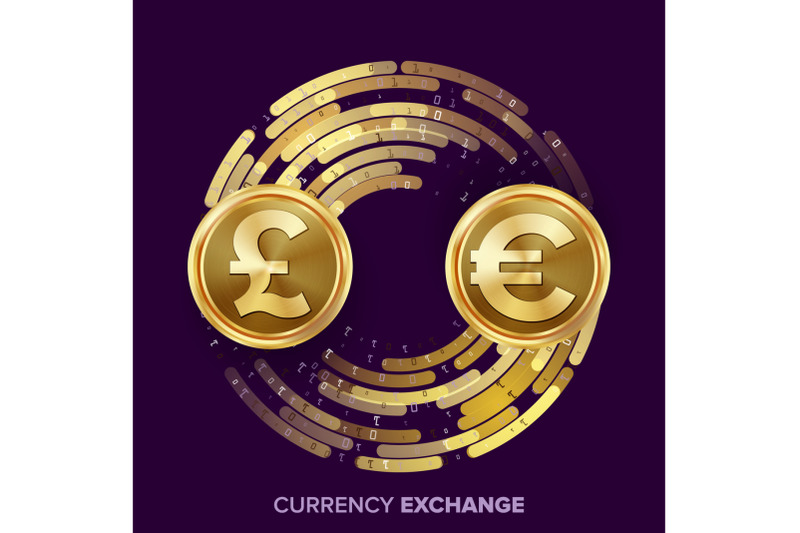 money-currency-exchange-vector-gbp-euro-golden-coins-with-digital-stream-conversion-commercial-operation-for-business-investment-travel-financial-or-banking-concept-illustration