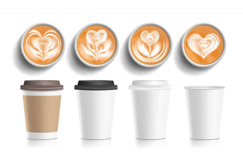 coffee-cups-art-top-view-vector-plastic-paper-white-empty-fast-food-take-out-coffee-menu-mugs-various-ocher-paper-cups-breakfast-beverage-realistic-isolated-illustration