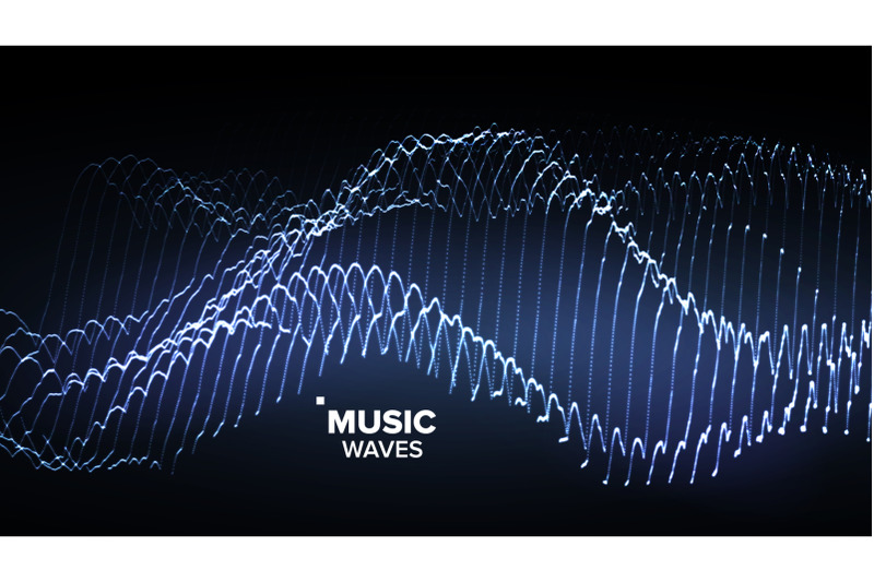 music-background-vector-glitch-network-electro-party-3d-illustration