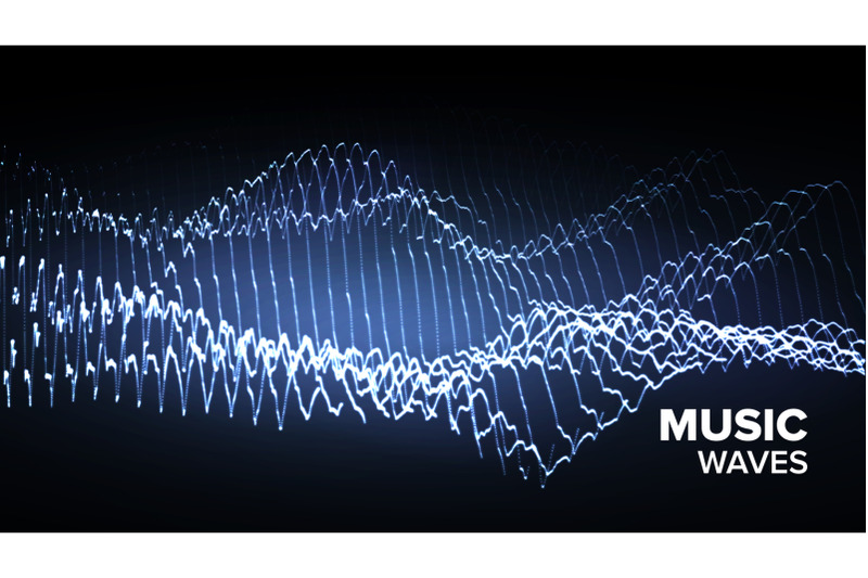 music-background-vector-electric-bokeh-dot-glow-3d-illustration