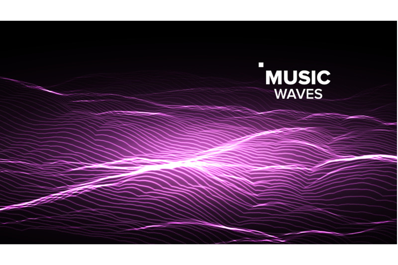 music-background-vector-signal-grid-fractal-beat-3d-illustration