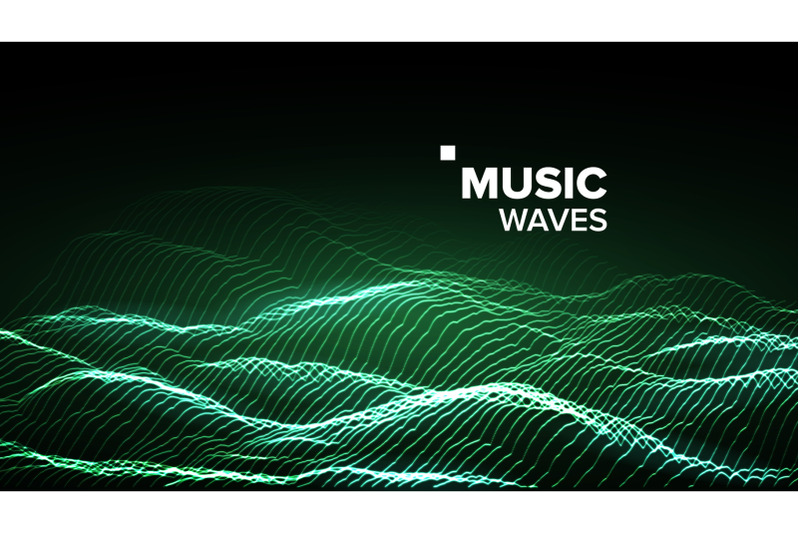 music-background-vector-technology-stream-electric-bokeh-3d-illustration