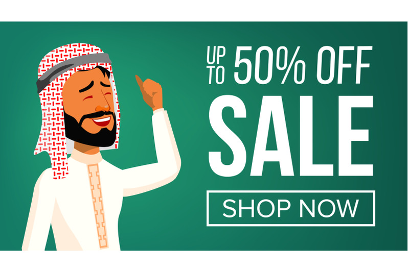 arab-man-banner-vector-middle-eastern-people-young-saudi-arabic-for-presentation-invitation-card-design-illustration