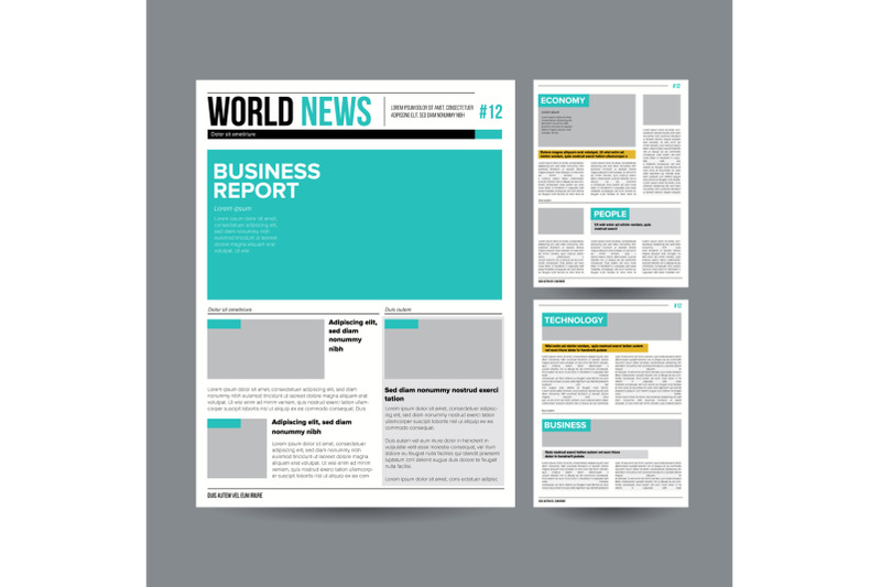 newspaper-design-template-vector-modern-newspaper-layout-template-financial-articles-business-information-world-news-economy-headlines-blank-spaces-for-images-isolated-illustration