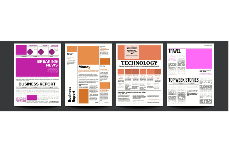 newspaper-vector-magazine-mockup-template-news-paper-tabloid-page-article-breaking-illustration