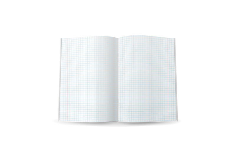 squared-notebook-paper-vector-realistic-3d-mock-up-isolated-illustration