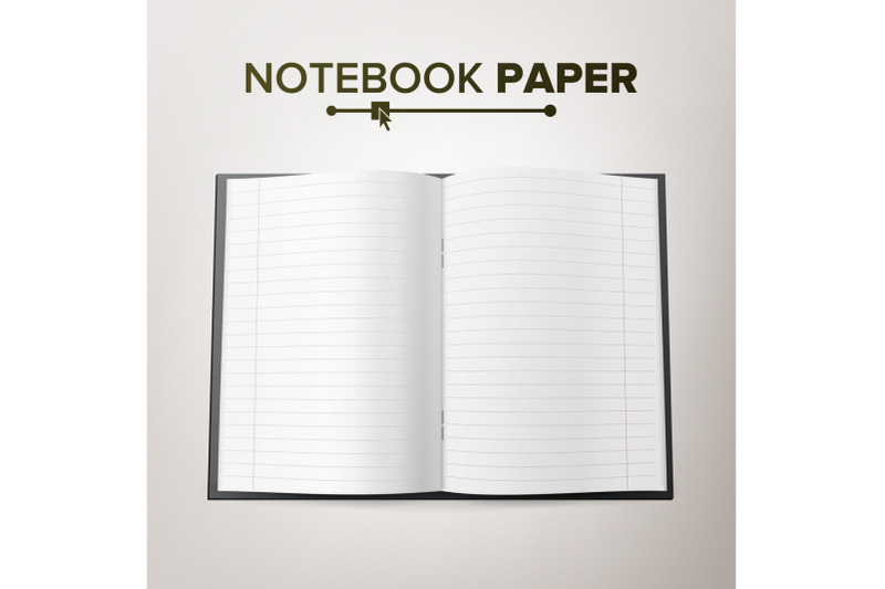 school-notebook-paper-vector-linked-paper-pages-realistic-3d-mock-up-isolated-illustration