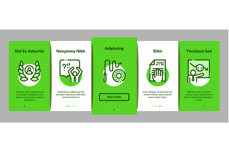 boss-leader-company-onboarding-elements-icons-set-vector