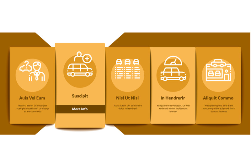 car-dealership-shop-onboarding-elements-icons-set-vector