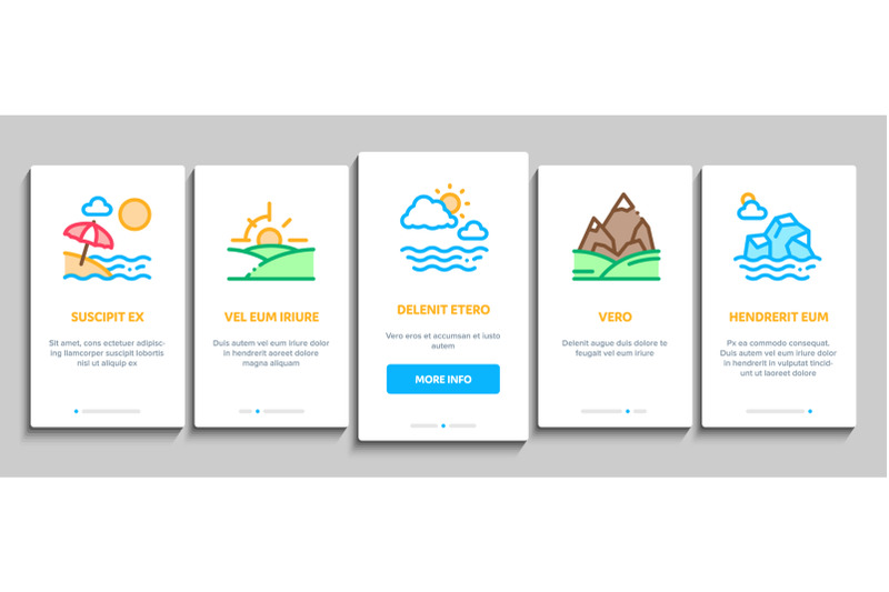 landscape-travel-place-onboarding-elements-icons-set-vector