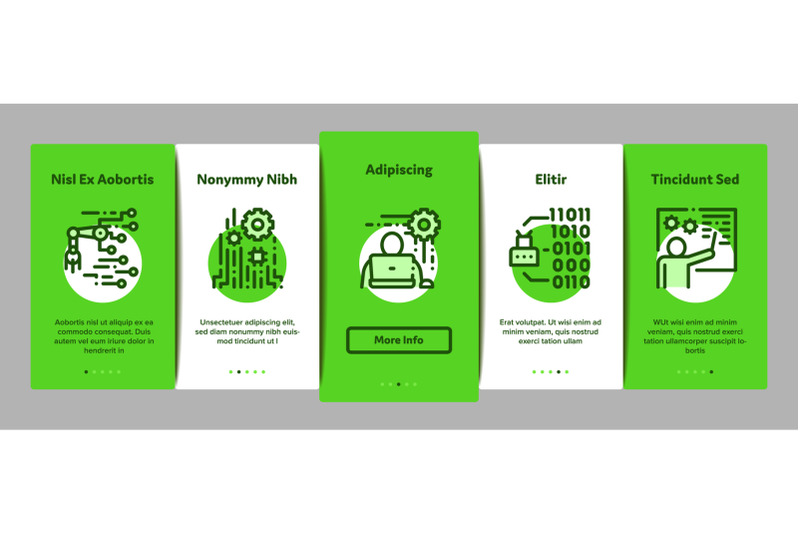 robotics-master-onboarding-elements-icons-set-vector