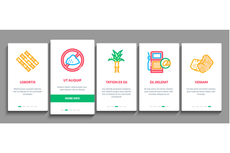 sugar-cane-agriculture-onboarding-elements-icons-set-vector