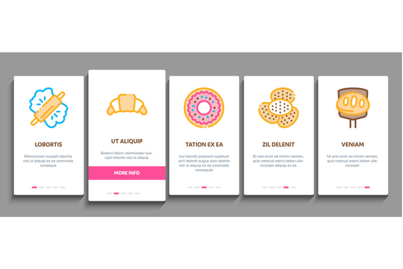 bakery-tasty-food-onboarding-elements-icons-set-vector