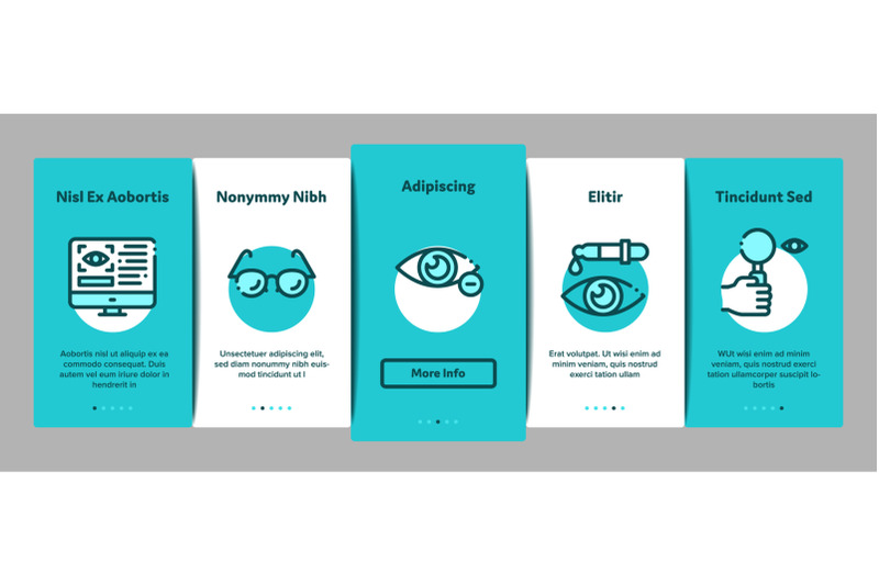 optometry-medical-aid-onboarding-elements-icons-set-vector