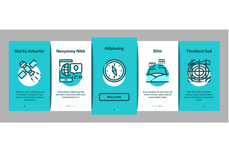 topography-research-onboarding-elements-icons-set-vector