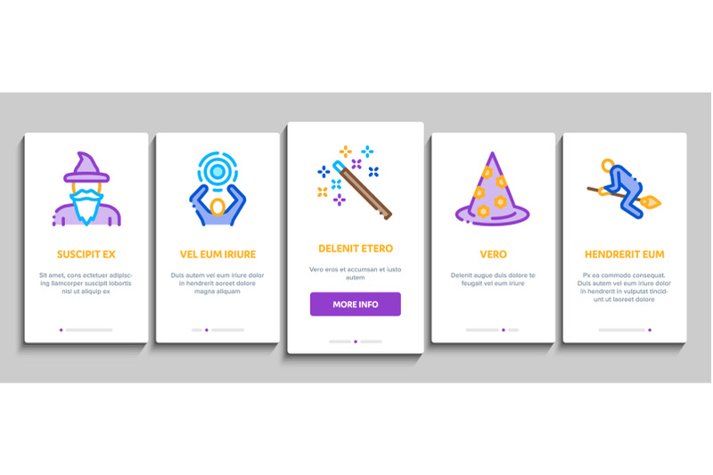 wizard-magic-onboarding-elements-icons-set-vector