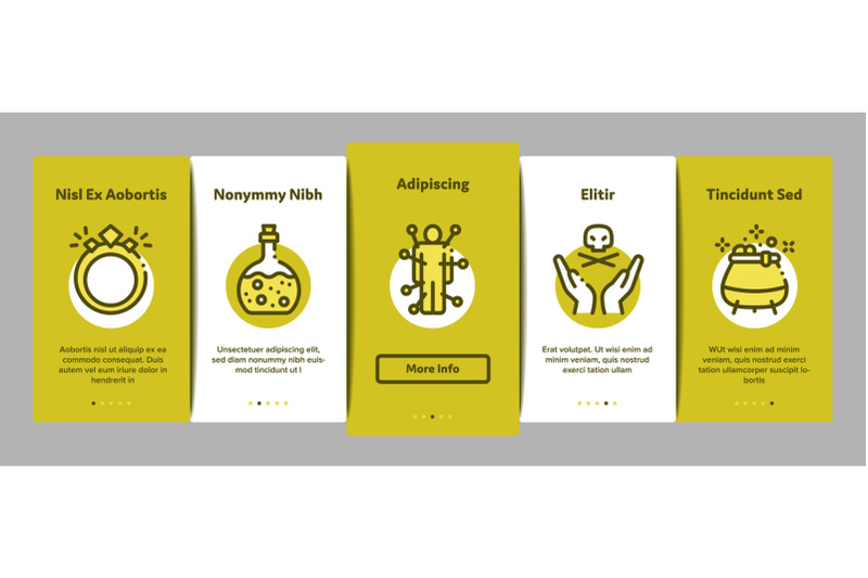 wizard-magic-onboarding-elements-icons-set-vector