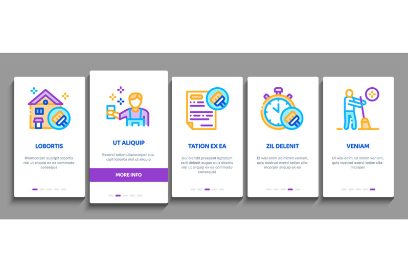 cleaning-service-tool-onboarding-elements-icons-set-vector