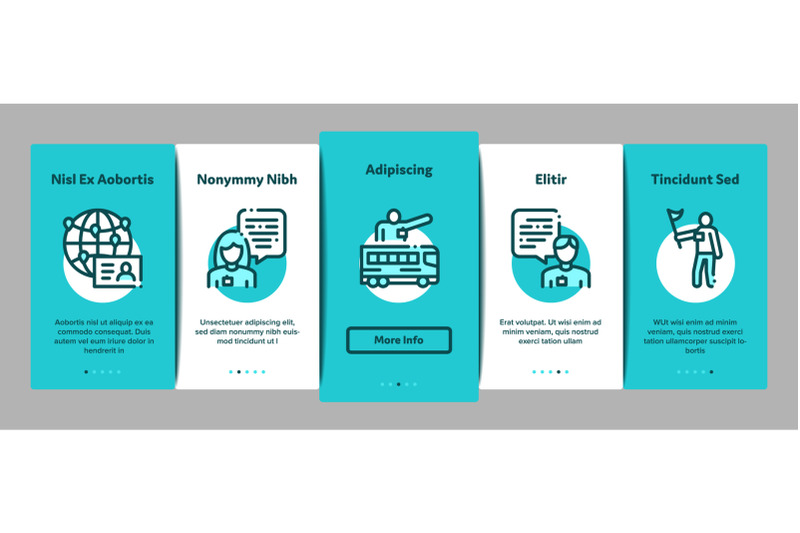 guide-lead-traveler-onboarding-elements-icons-set-vector