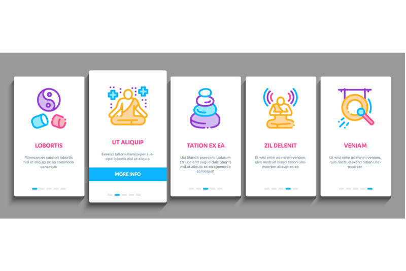 meditation-practice-onboarding-elements-icons-set-vector