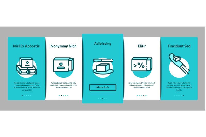 butter-or-margarine-onboarding-elements-icons-set-vector