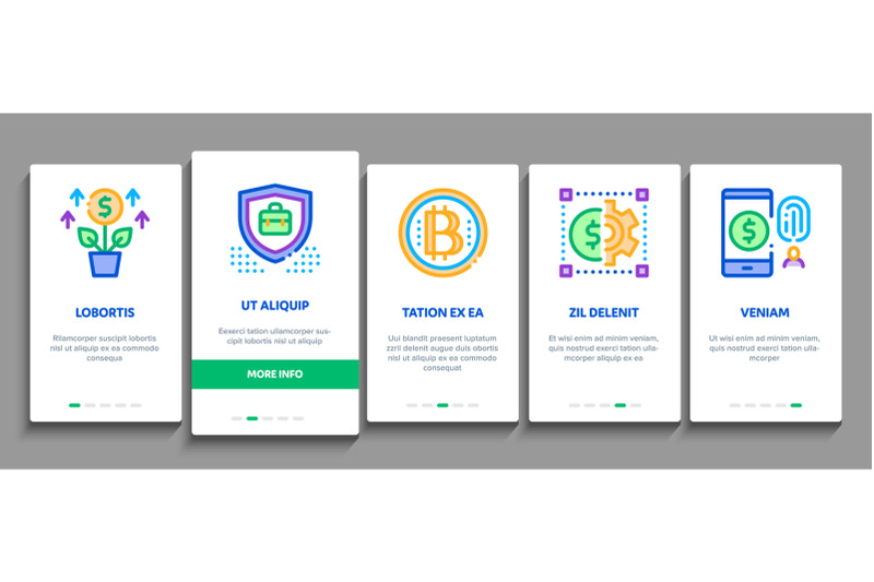 fintech-innovation-onboarding-elements-icons-set-vector