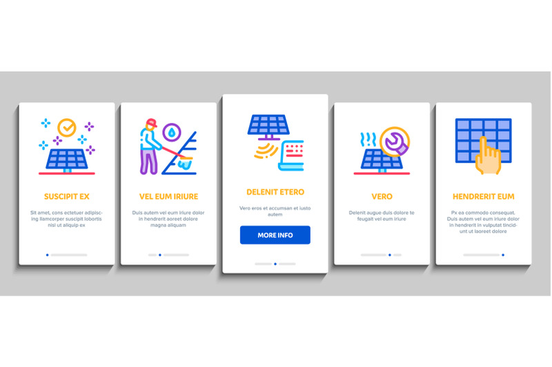 solar-energy-technicians-onboarding-elements-icons-set-vector