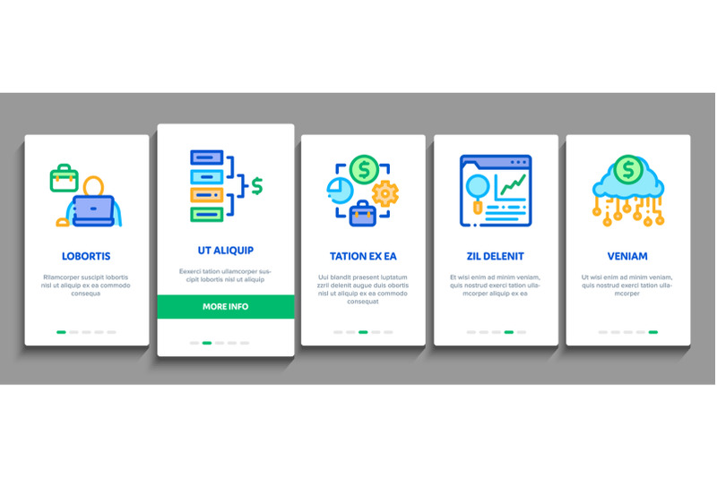 data-scientist-worker-onboarding-elements-icons-set-vector