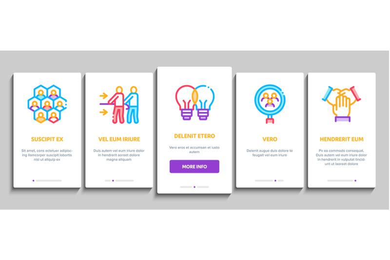 collaboration-work-onboarding-elements-icons-set-vector