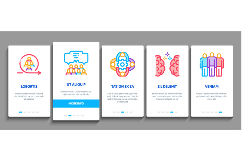 collaboration-work-onboarding-elements-icons-set-vector