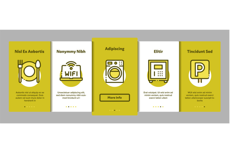 collection-hostel-elements-vector-onboarding