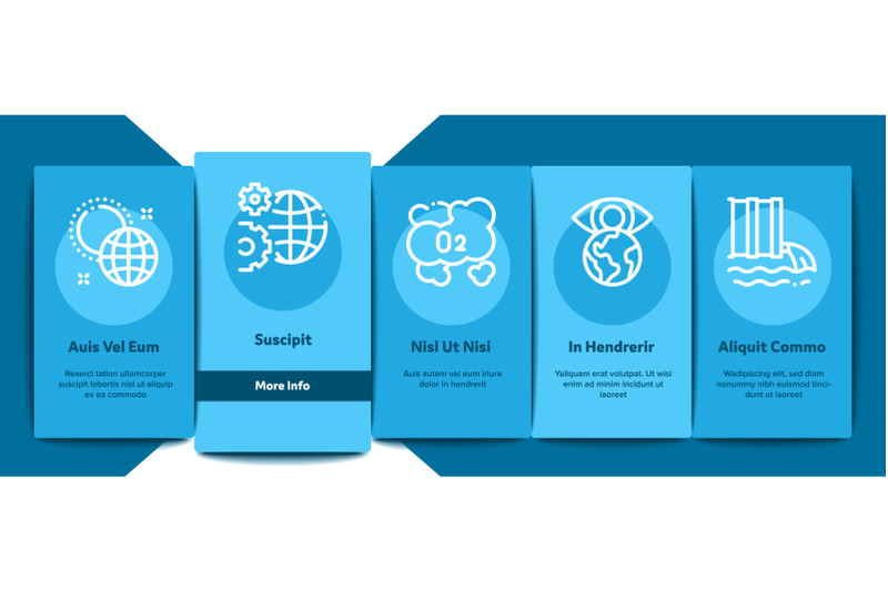 climate-change-ecology-onboarding-elements-icons-set-vector