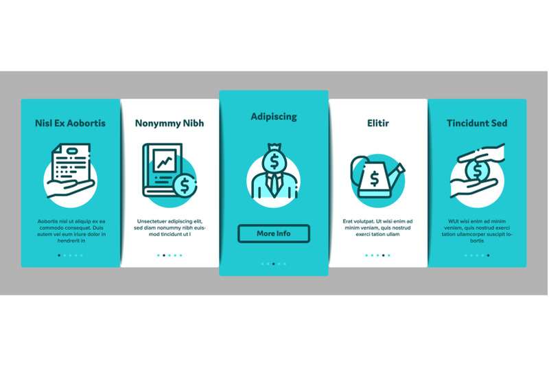 crowdfunding-business-onboarding-elements-icons-set-vector