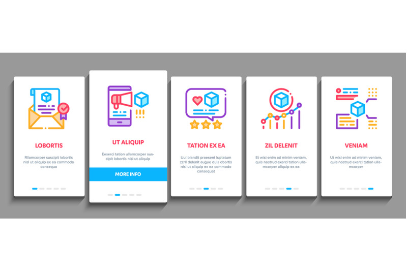 product-manager-work-onboarding-elements-icons-set-vector