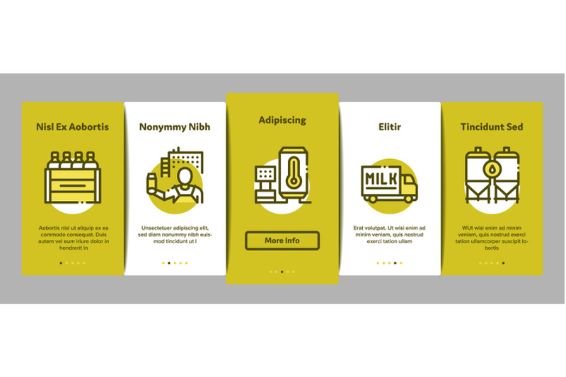 milk-factory-product-onboarding-elements-icons-set-vector