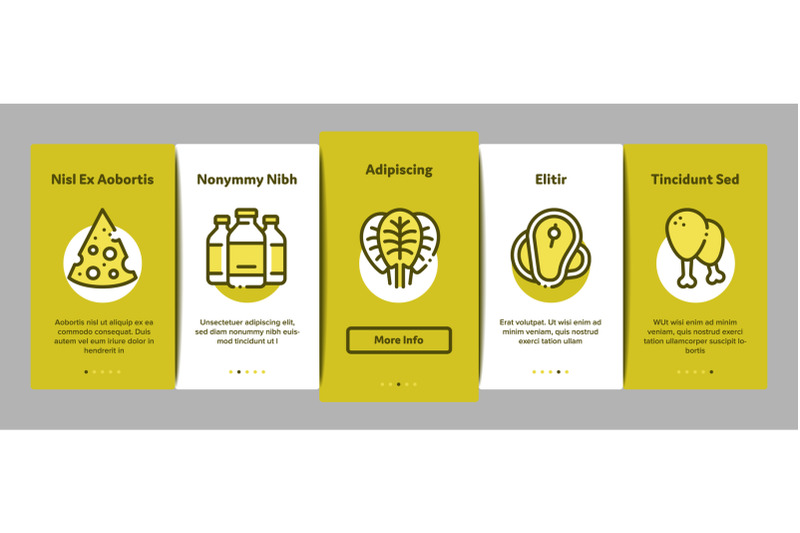 protein-food-nutrition-onboarding-elements-icons-set-vector