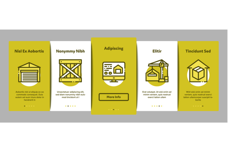 warehouse-and-storage-onboarding-elements-icons-set-vector